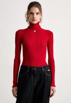 Elisabetta Franchi  pulover cu guler inalt pentru femei cu vascoza imagine