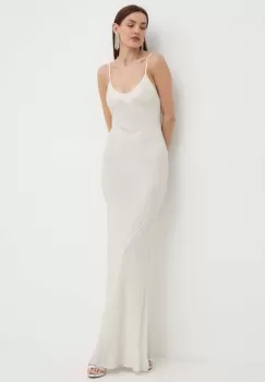 Elisabetta Franchi rochie culoarea bej, maxi, mulata, AR47J42E2 imagine