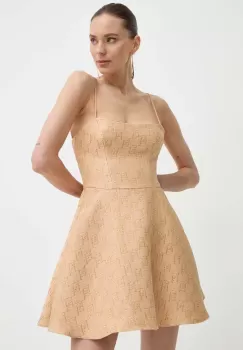 Elisabetta Franchi rochie culoarea bej, mini, evazati, AB64142E2 imagine
