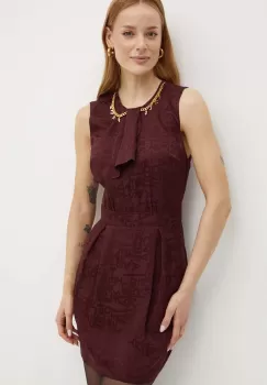 Elisabetta Franchi rochie culoarea bordo, mini, evazati, AB60746E2 imagine