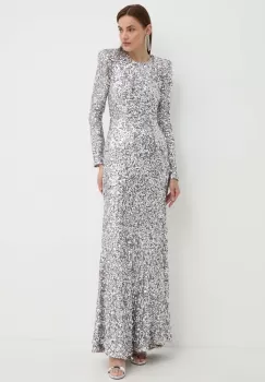 Elisabetta Franchi rochie culoarea gri, maxi, evazati, AB59742E2 imagine