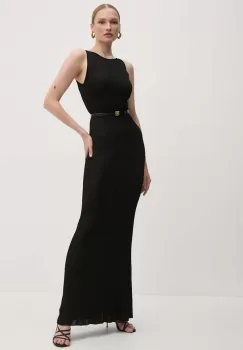 Elisabetta Franchi rochie culoarea negru, maxi, evazati, AM12Q46E2 imagine