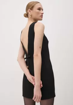 Elisabetta Franchi rochie culoarea negru, mini, drept, AB73947E2 imagine