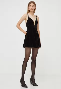 Elisabetta Franchi rochie culoarea negru, mini, evazati imagine