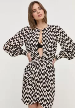 Elisabetta Franchi rochie culoarea negru, mini, mulata imagine