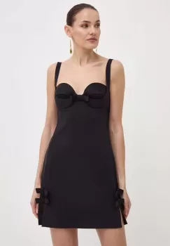 Elisabetta Franchi rochie culoarea negru, mini, mulata, AB65042E2 imagine