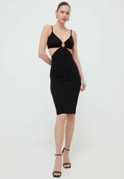 Elisabetta Franchi rochie culoarea negru, mini, mulata imagine