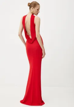 Elisabetta Franchi rochie culoarea rosu, maxi, mulata, AB71647E2 imagine