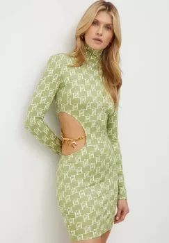 Elisabetta Franchi rochie culoarea verde, mini, mulata, AB56041E2 NORBLIN imagine