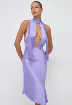 Elisabetta Franchi rochie culoarea violet, mini, evazati imagine