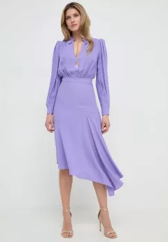 Elisabetta Franchi rochie culoarea violet, mini, evazati imagine