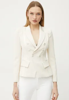 Elisabetta Franchi sacou culoarea bej, cu doua randuri de nasturi, uni, GI14251E2 imagine