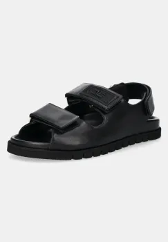 Elisabetta Franchi sandale de piele femei, culoarea negru, SA14C52E2 imagine