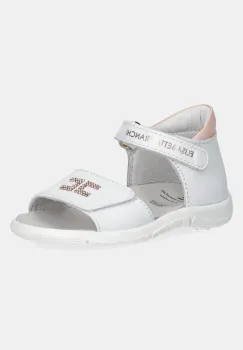 Elisabetta Franchi sandale din piele pentru copii culoarea alb, F1A2-E0270 imagine