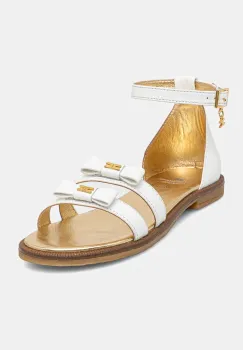 Elisabetta Franchi sandale din piele pentru copii culoarea alb, F4A2-E0289 imagine