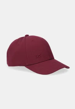 Elisabetta Franchi sapca de baseball din bumbac culoarea bordo, CL18F57E2 imagine