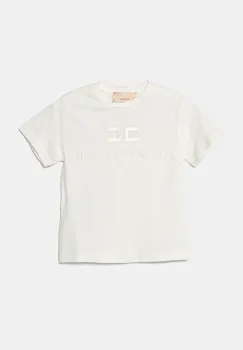 Elisabetta Franchi tricou copii culoarea alb, EFTS231.0.JE006 imagine