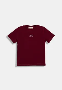 Elisabetta Franchi tricou copii culoarea bordo, EFTS247.0.JE006 imagine