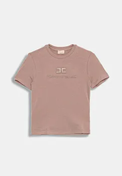 Elisabetta Franchi tricou copii culoarea roz, EGTS098.0.JE006 imagine