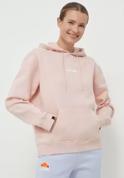 Ellesse bluza Jazana OH Hoody femei, culoarea roz, cu gluga, cu imprimeu, SGP16460 imagine