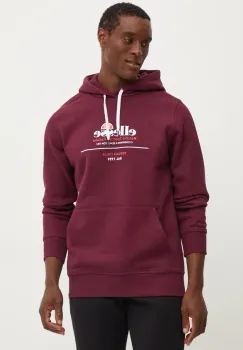 Ellesse bluza MVELLO barbati, culoarea bordo, cu gluga, cu imprimeu, SHX20948 imagine