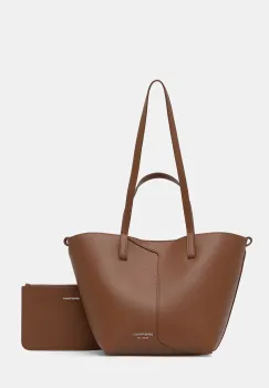 Emporio Armani geanta shopper pentru femei din piele imagine