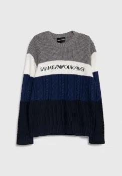 Emporio Armani pulover de lana pentru copii imagine