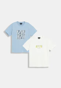 Emporio Armani tricou de bumbac pentru copii 2-pack imagine