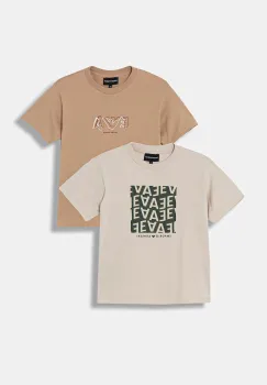 Emporio Armani tricou de bumbac pentru copii 2-pack imagine