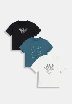 Emporio Armani tricou din bumbac pentru bebelusi 3-pack imagine