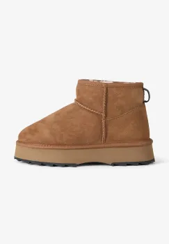 Emu Australia cizme de zapada din piele intoarsa Sharky Micro Flatform imagine