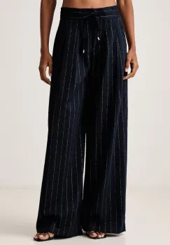 ERMANNO Firenze  pantaloni palazzo pentru femei cu vascoza imagine