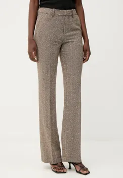 Ermanno Scervino pantaloni culoarea maro, evazati, high waist, 57TP002ED0 imagine