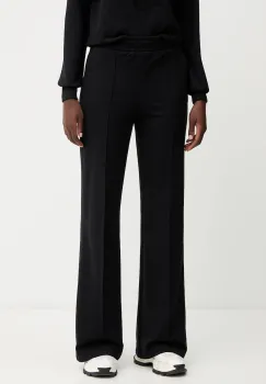 Ermanno Scervino pantaloni culoarea negru, lat, high waist, D474P606LEM imagine