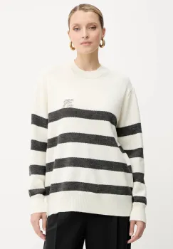 Ermanno Scervino pulover de lana culoarea bej, 57TM066EA5AP imagine