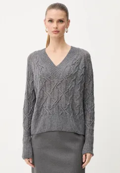 Ermanno Scervino pulover de lana culoarea gri, light, D474M501DGE imagine