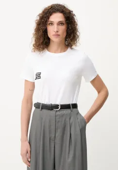 Ermanno Scervino tricou din bumbac culoarea alb, 57TL010EE0 imagine