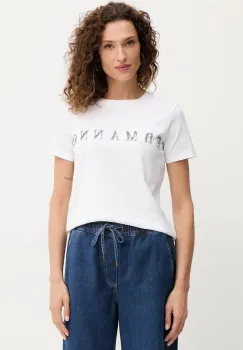 Ermanno Scervino tricou din bumbac culoarea alb, 57TL012EE2R imagine