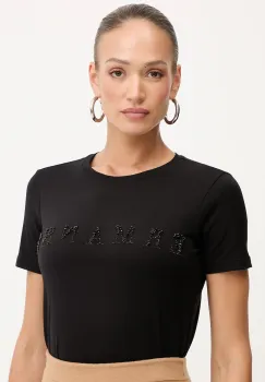 Ermanno Scervino tricou din bumbac culoarea negru, 57TL012EE2R imagine