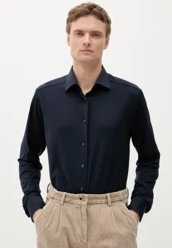 Eton camasa culoarea bleumarin, cu guler clasic, slim, 100011776 imagine