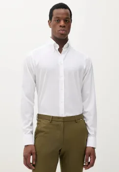 Eton camasa din bumbac culoarea alb, cu guler button-down, slim, 100012808 imagine