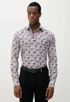 Eton camasa din bumbac culoarea alb, cu guler clasic, slim, 100012667 imagine