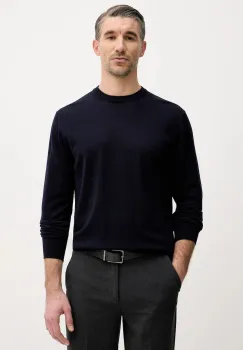 Eton pulover de lana culoarea bleumarin, light, 100013670 imagine