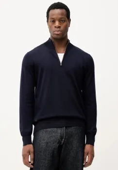 Eton pulover de lana culoarea bleumarin, light, cu turtleneck, 100013665 imagine