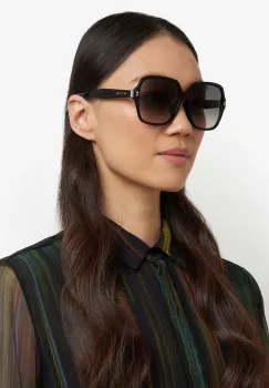 Etro ochelari de soare femei, culoarea negru, ETRO 0064/F/S imagine