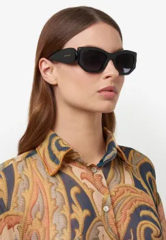 Etro ochelari de soare femei, culoarea negru, ETROPAISLEY imagine