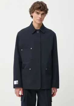 Etudes Studio geaca din amestec de lana culoarea bleumarin, de tranzitie, H24MMOUT721 imagine