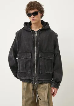 Etudes Studio geaca din denim barbati, culoarea gri, de tranzitie, H24MMOUT541 imagine