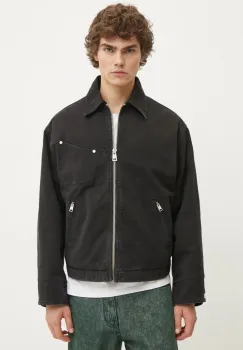 Etudes Studio geaca din denim barbati, culoarea negru, de tranzitie, H24MMOUT743 imagine