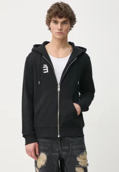 Etudes Studio hanorac de bumbac barbati, culoarea negru, cu gluga, cu imprimeu, H24MMSWE263 imagine